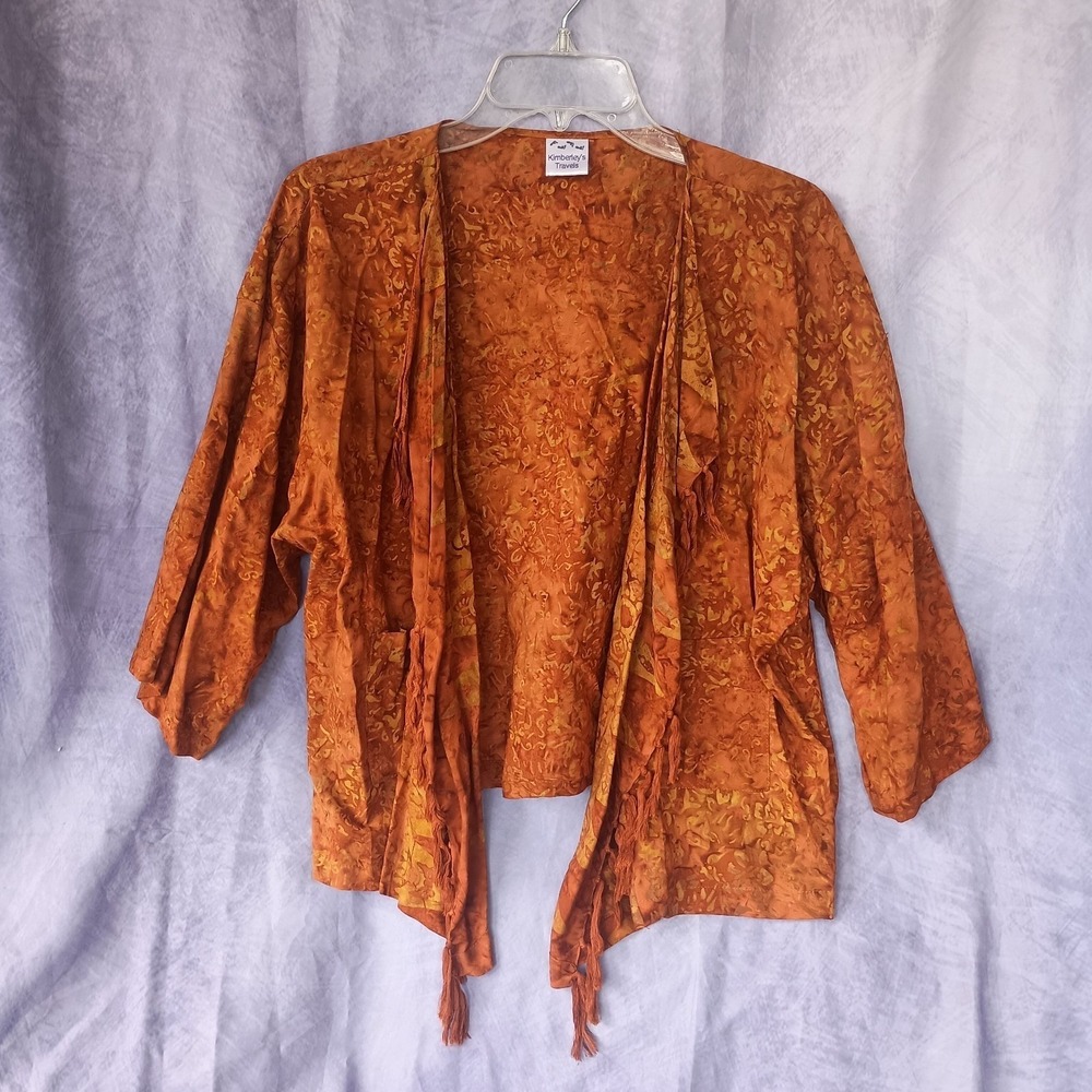 Kimberley's Travels Hand Made Indonesian Batik Rayon Kimono Jacket